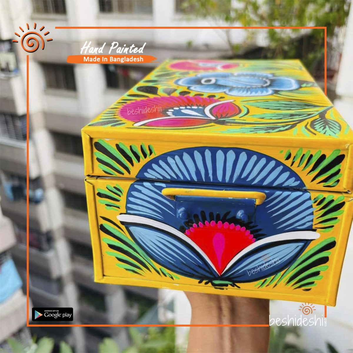 Rickshaw Painted Trunk