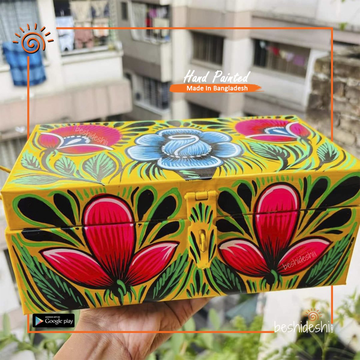 Rickshaw Painted Trunk