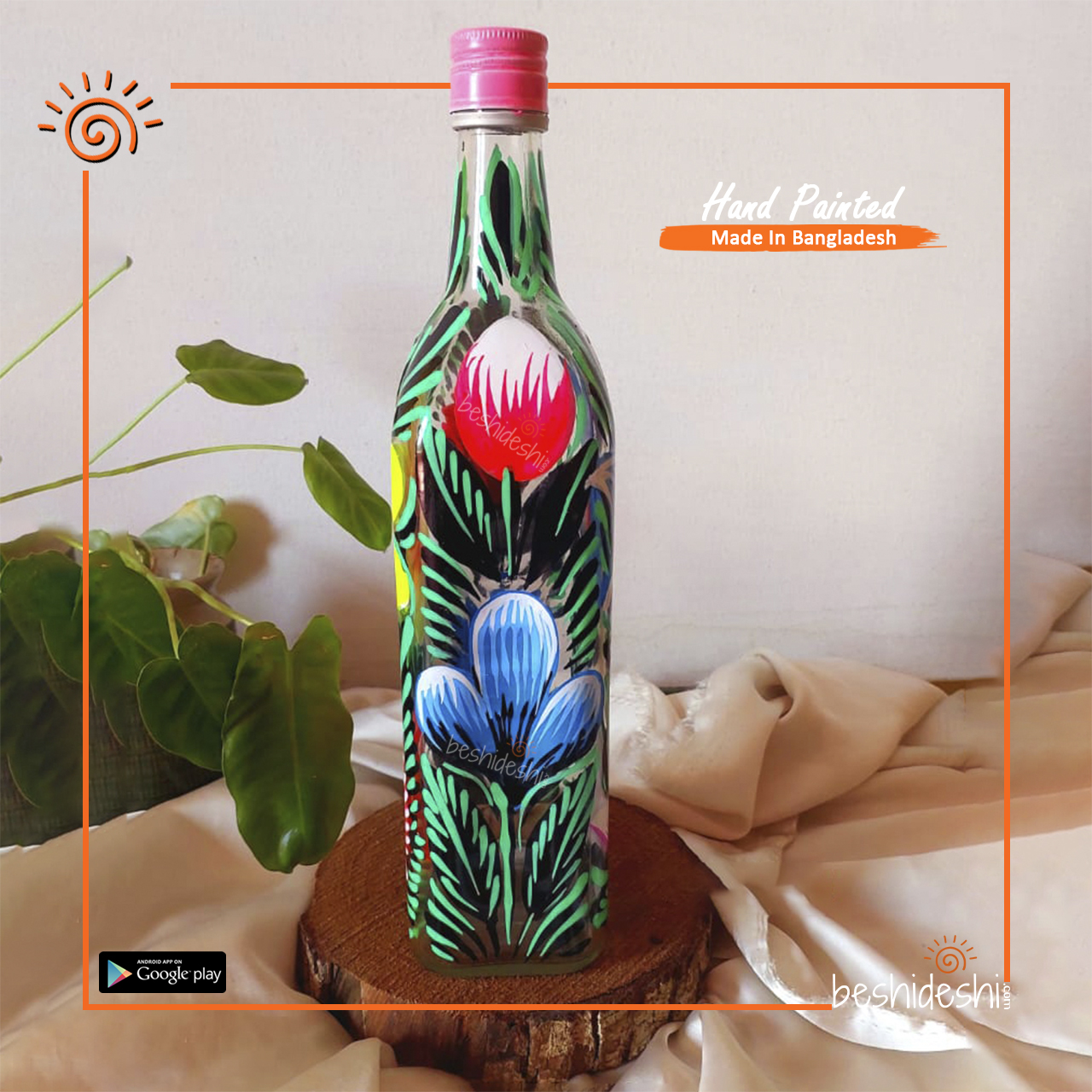 48 Rickshaw Painted Bottle