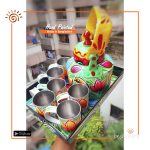 Rickshaw Painted Kettle Set With Tray