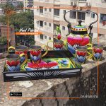 Rickshaw Painted Kettle Set With Tray