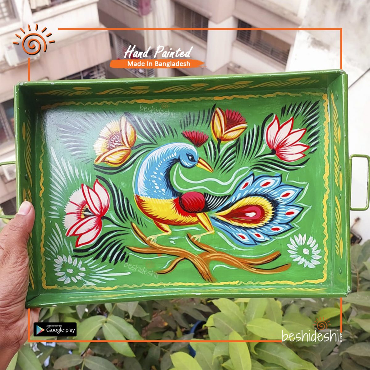 Rickshaw Painted Tray