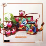 Rickshaw Painted Kettle Set With Tray