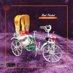 Hand Painted Miniature Mini Rickshaw