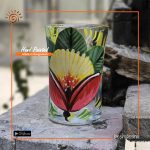 Rickshaw Painted Glass Cup