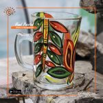Rickshaw Painted Glass Cup