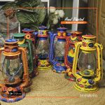 Hand Painted Hurricane Lamp