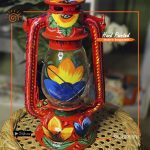 Hand Painted Hurricane Lamp