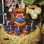 Rickshaw Painted Kettle Set With Tray