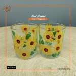 Hand Painted Glass (Pair)