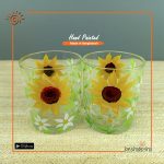 Hand Painted Glass (Pair)