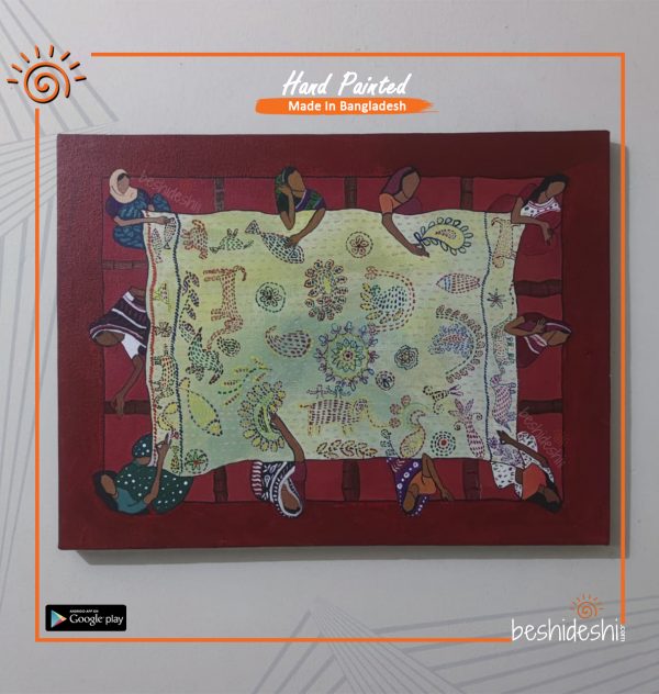 Nakshi Weaving Hand Painted Canvas