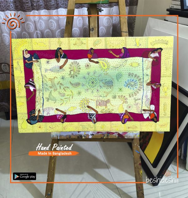 Nakshi Weaving Hand Painted Canvas