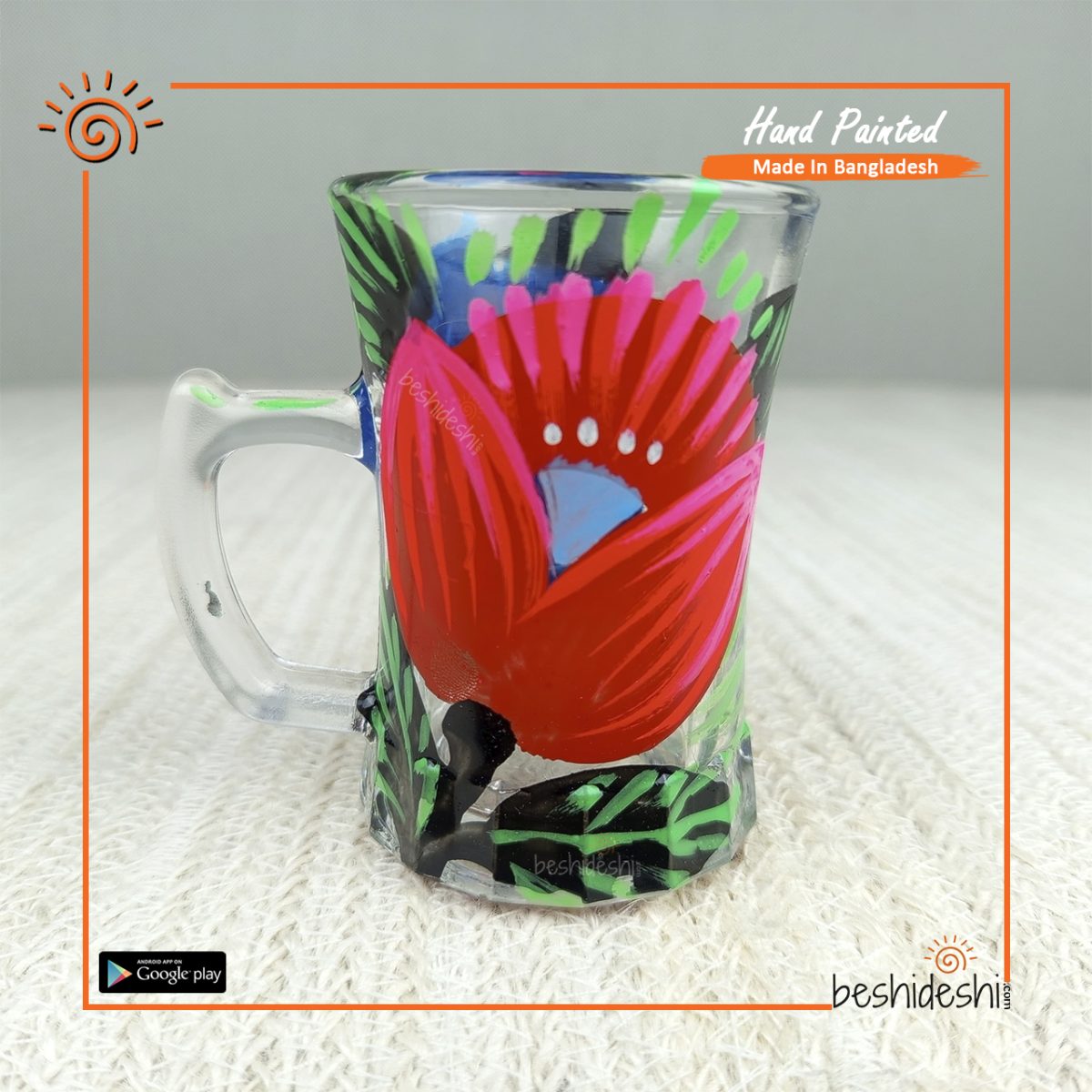 Rickshaw Painted Tea Cup