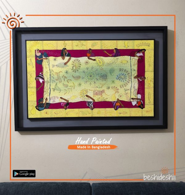 Nakshi Weaving Hand Painted Canvas