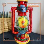 Hand Painted Hurricane Lamp