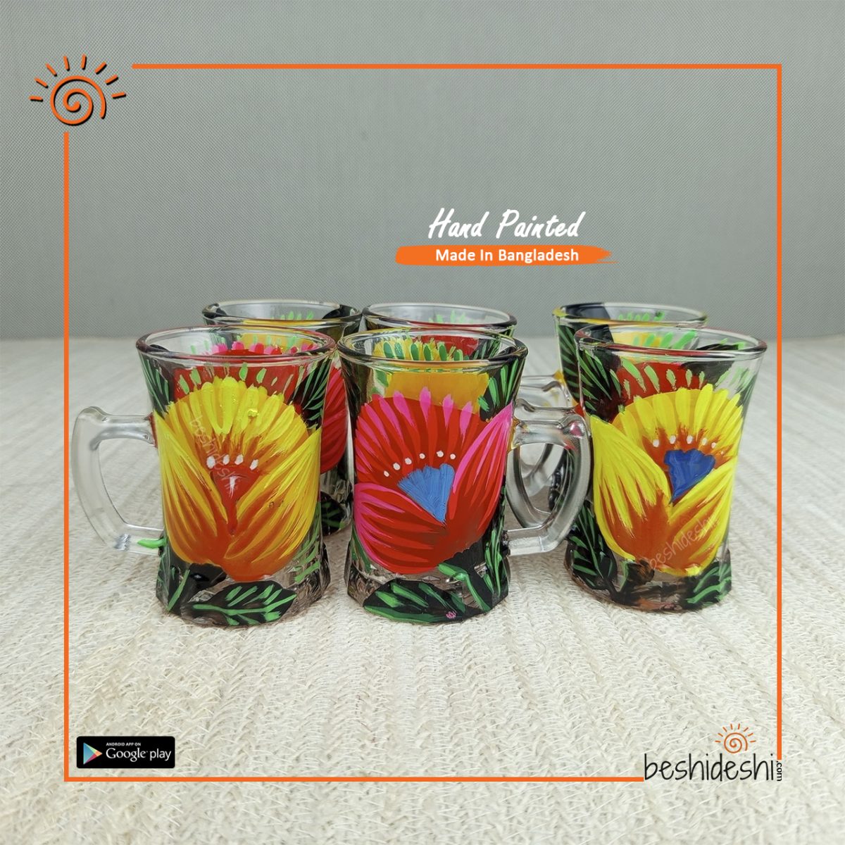 Rickshaw Painted Tea Cup