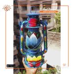 Hand Painted Hurricane Lamp