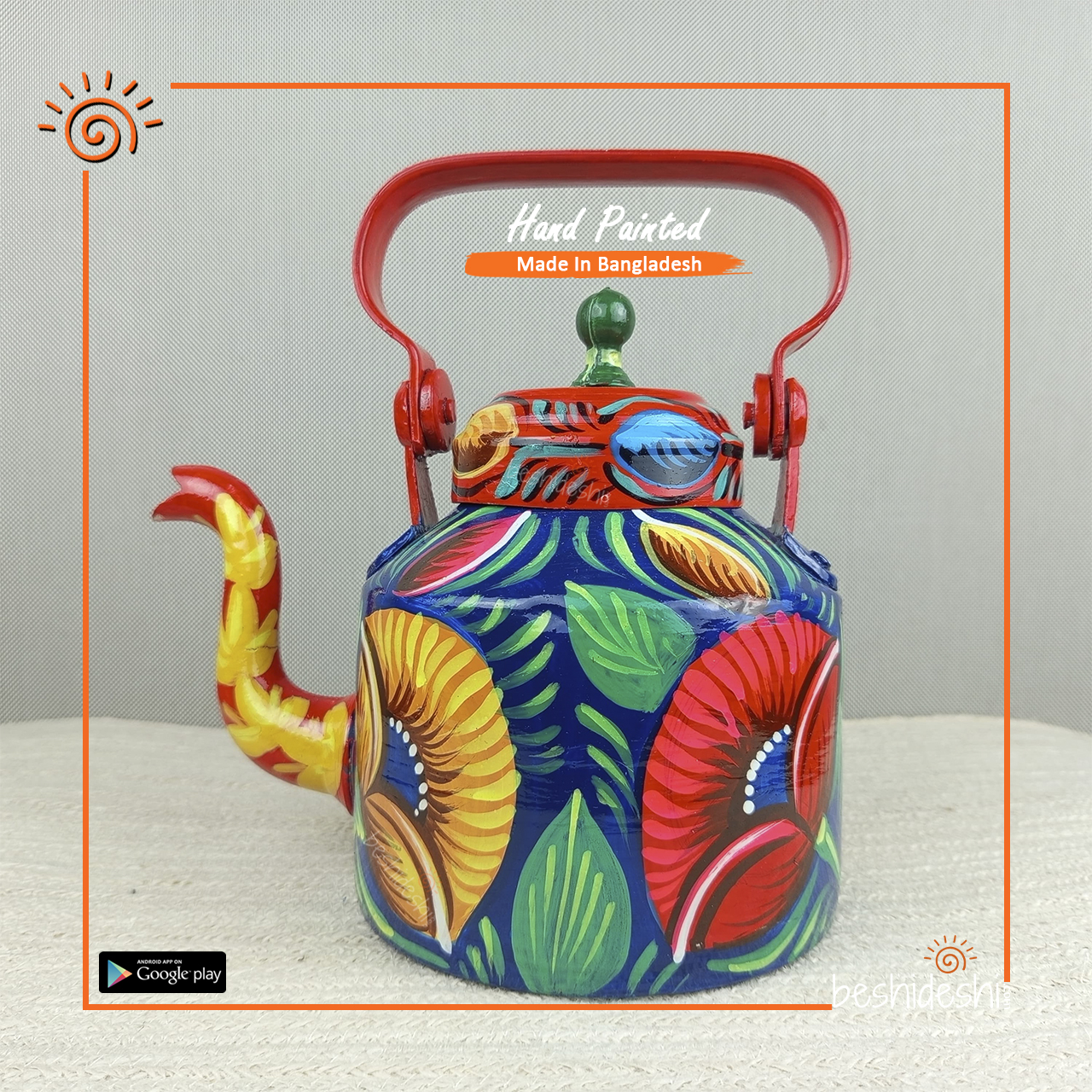 06 Rickshaw Painted Kettle