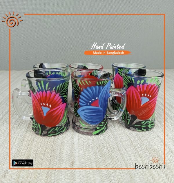 Rickshaw Painted Tea Cup Set