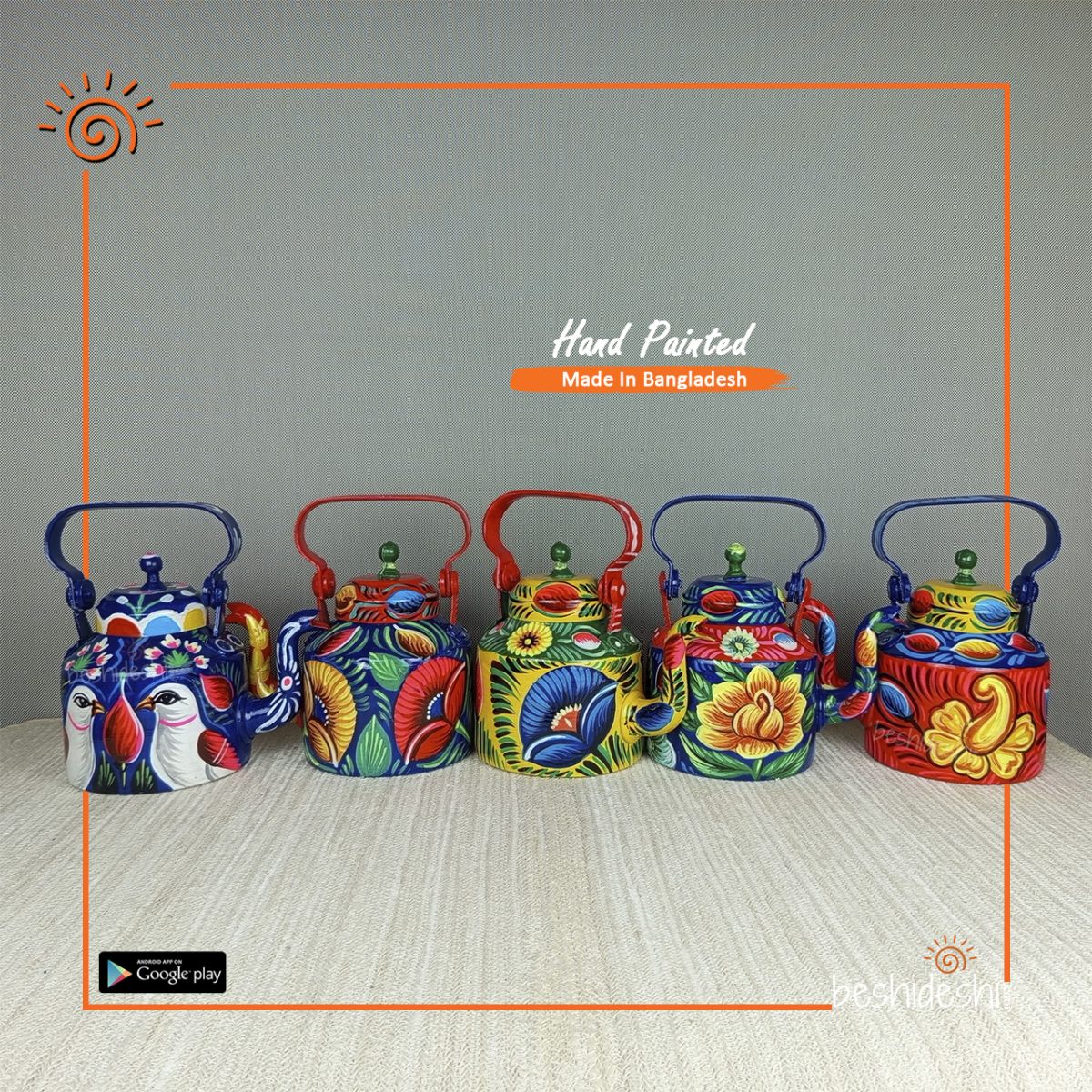 Rickshaw Painted Kettle