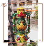 Hand Painted Hurricane Lamp