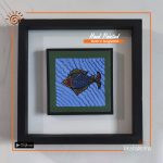 Hand Painted Blue Fish Canvas