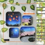 Areca Leaf  Mini Painting Plate