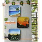 Areca Leaf  Painting Plate