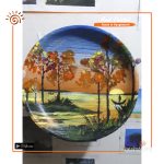 Areca Leaf Scenery Painting Plate