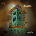 Hand Painted Vintage Window Mirror