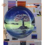 Areca Leaf Scenery Painting Plate