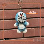 Crochet Doraemon Key Ring
