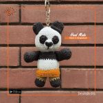 Crochet Panda Key Ring