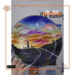 Areca Leaf Scenery Painting Plate