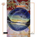 Areca Leaf Scenery Painting Plate