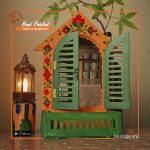 Hand Painted Vintage Window Mirror