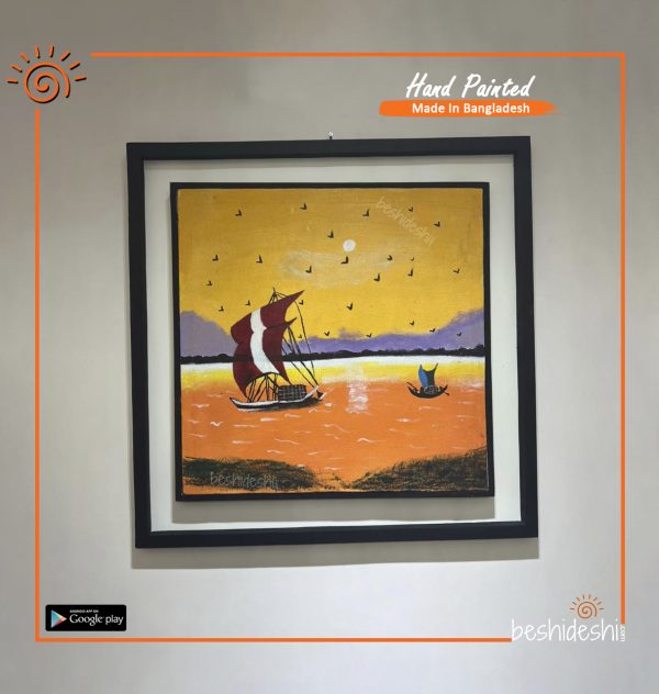 Hand Painted Canvas With Frame