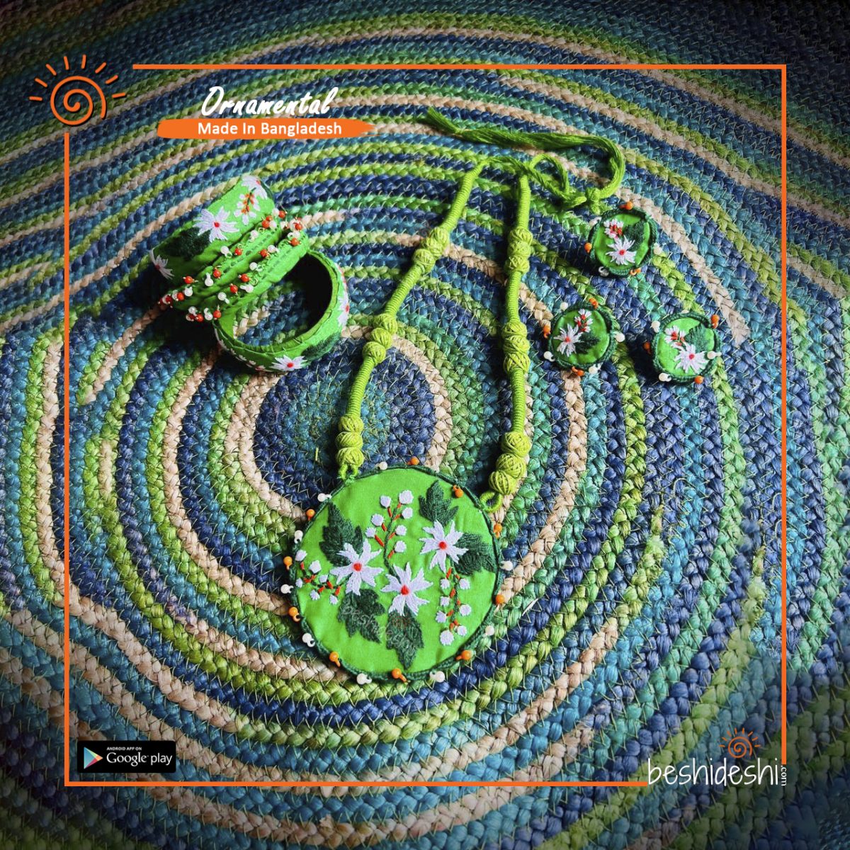 Hand Stitched Jewelry Set