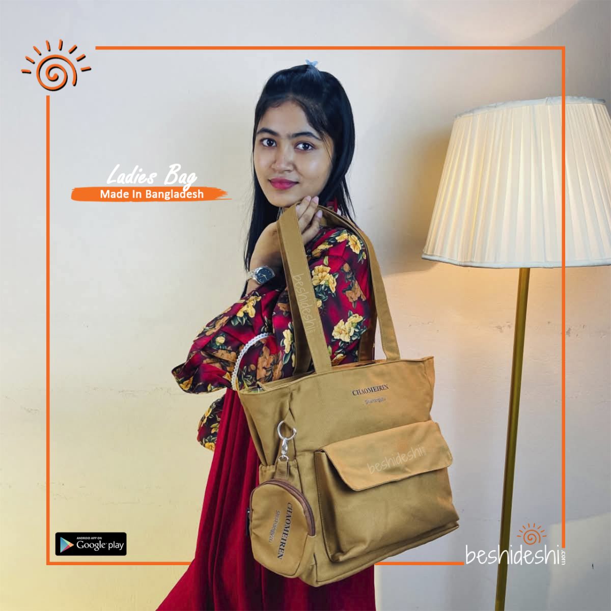 Casual Spiked Shoulder Bag