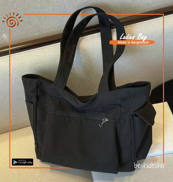 Unisex Ruched Shopper Bag