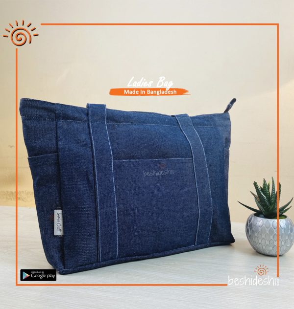 Denim Large Shoulder Bag
