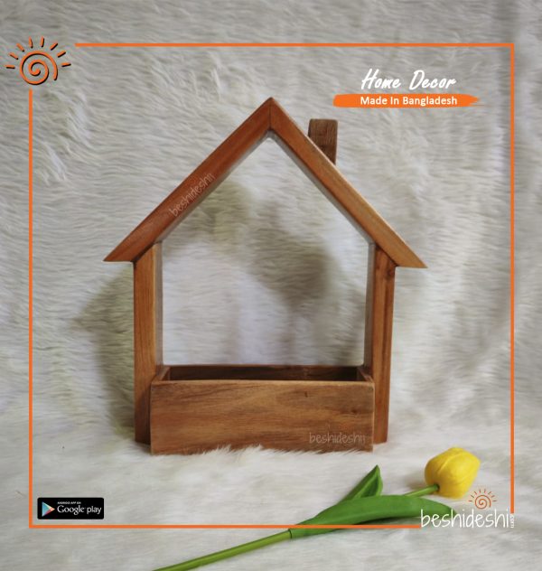 Wooden Plant House Holder