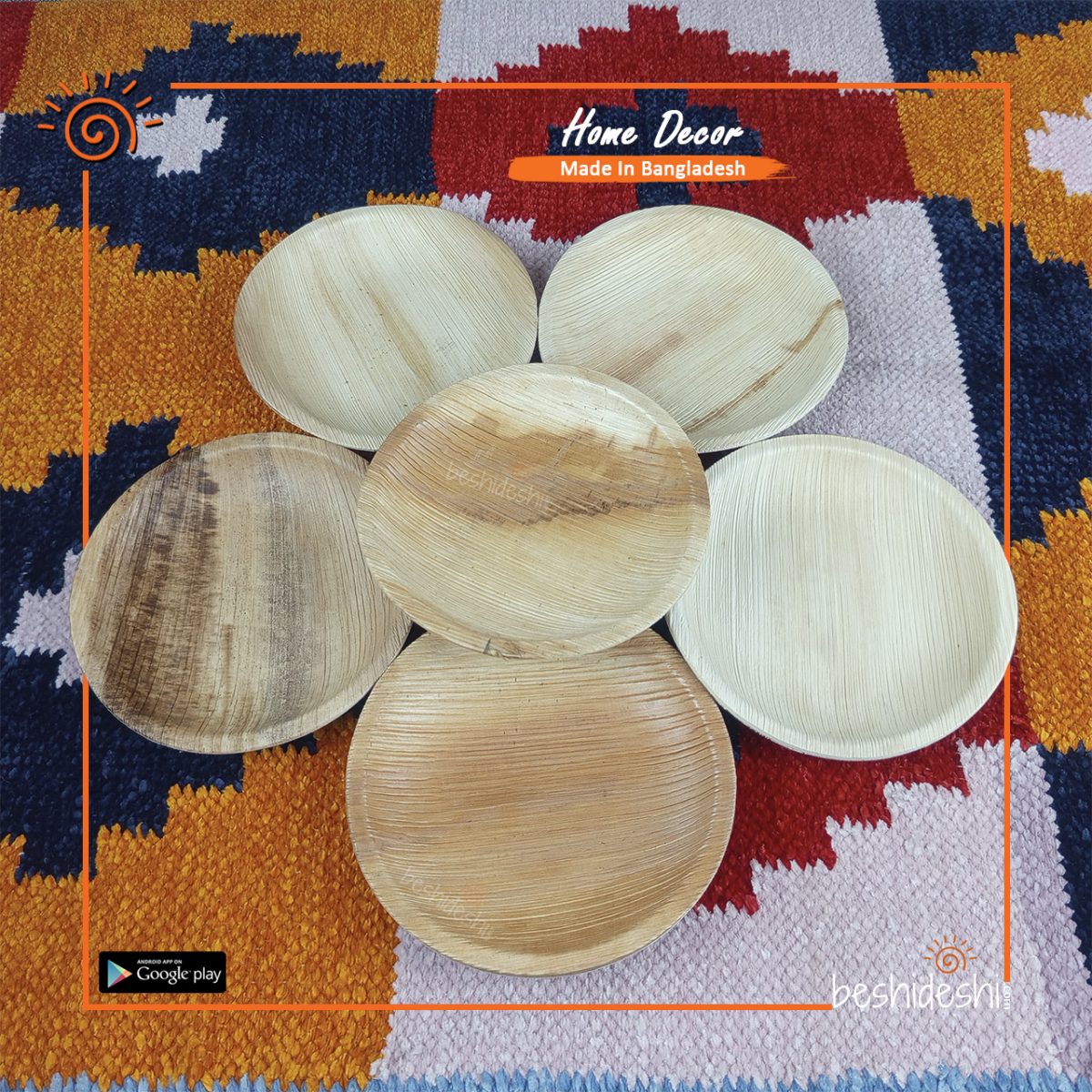 Reusable Areca Round Plate Set (Small Flat)