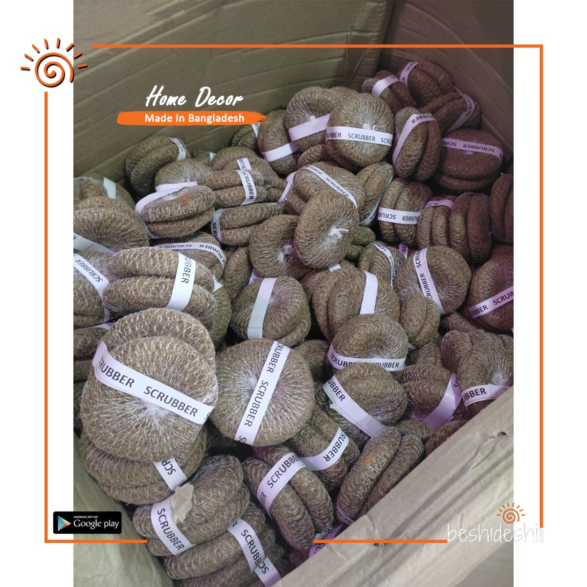 Coconut Fiber Dish Scrubber (Round)