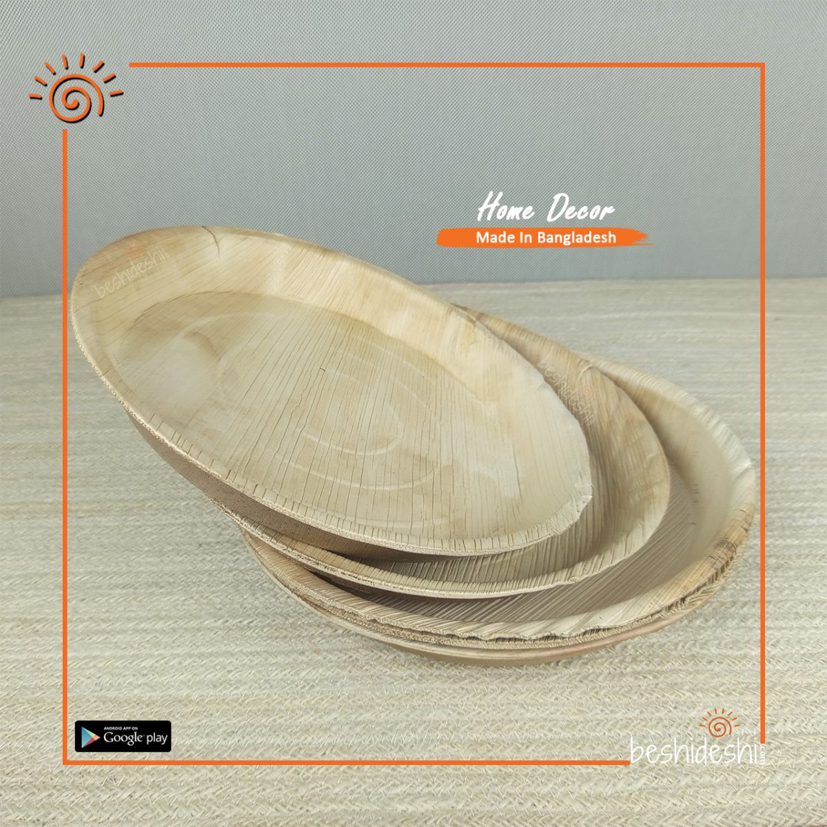Reusable Areca Round Plate Set (Large)