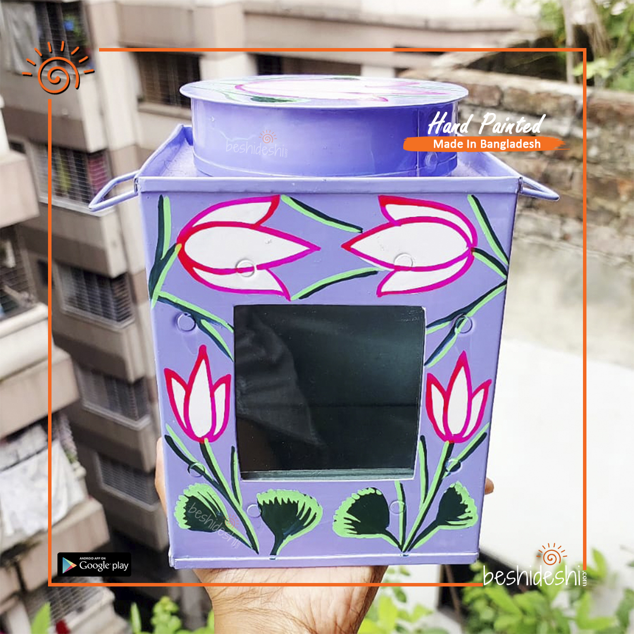 09 Rickshaw Painted Murir Tin (Medium)