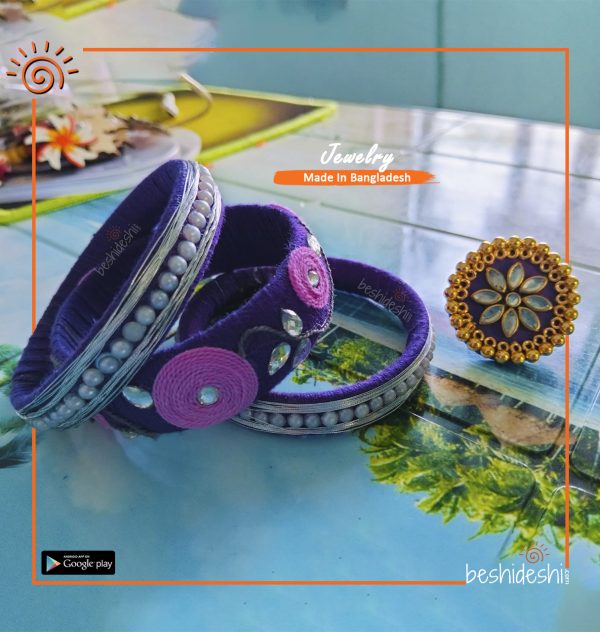 Hand Made Bangle & Ring Combo Set