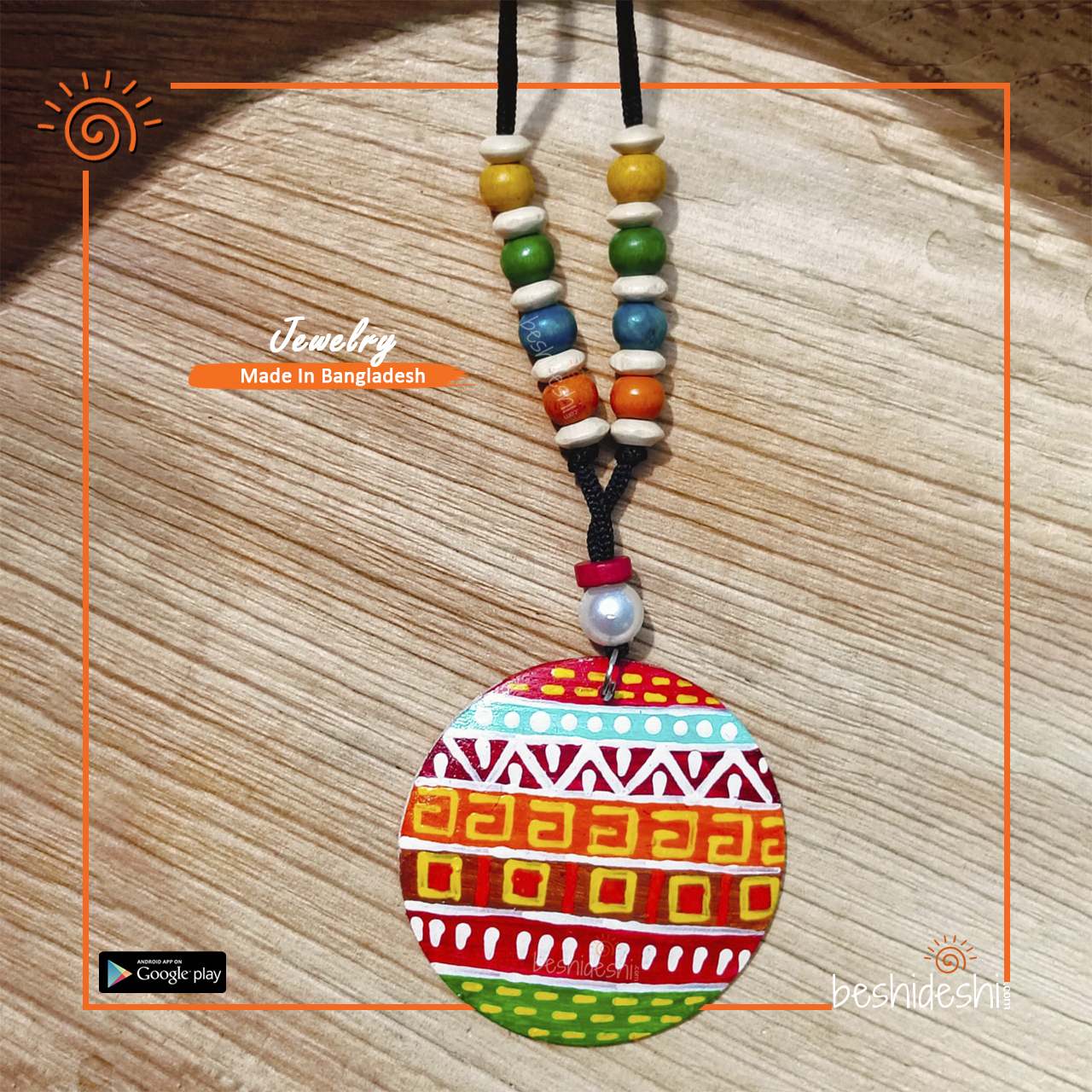 12 Wooden Handmade Neckpiece