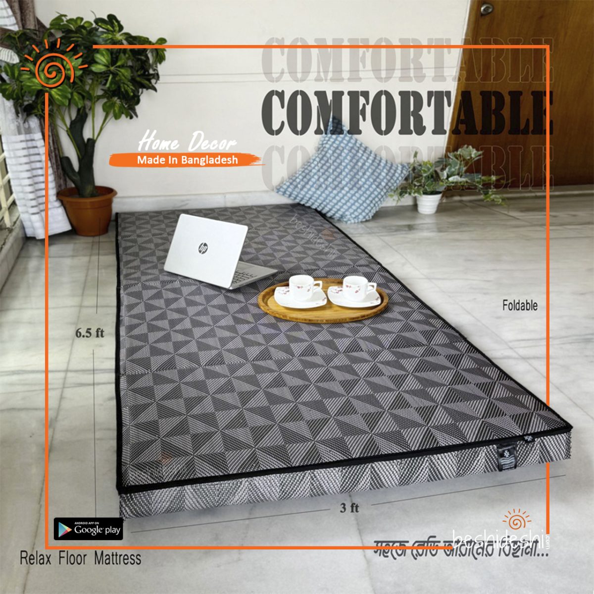 FLOOR MATTRESS – CRYSTAL BLACK PREMIUM SLEEPING MAT